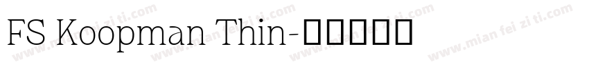 FS Koopman Thin字体转换